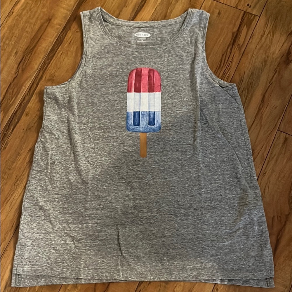 Old Navy Gray Popsicle Tank Top